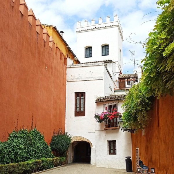 barrio de santa cruz antigua judería de sevilla Calle Judería en el Barrio de Santa Cruz de Sevilla